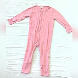 Kyte BABY long sleeve romper in Petal